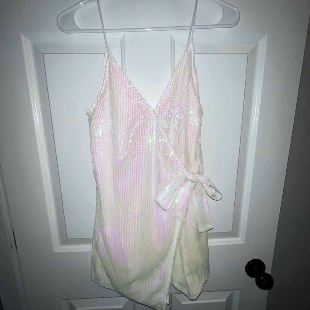 White sequin SHEIN romper